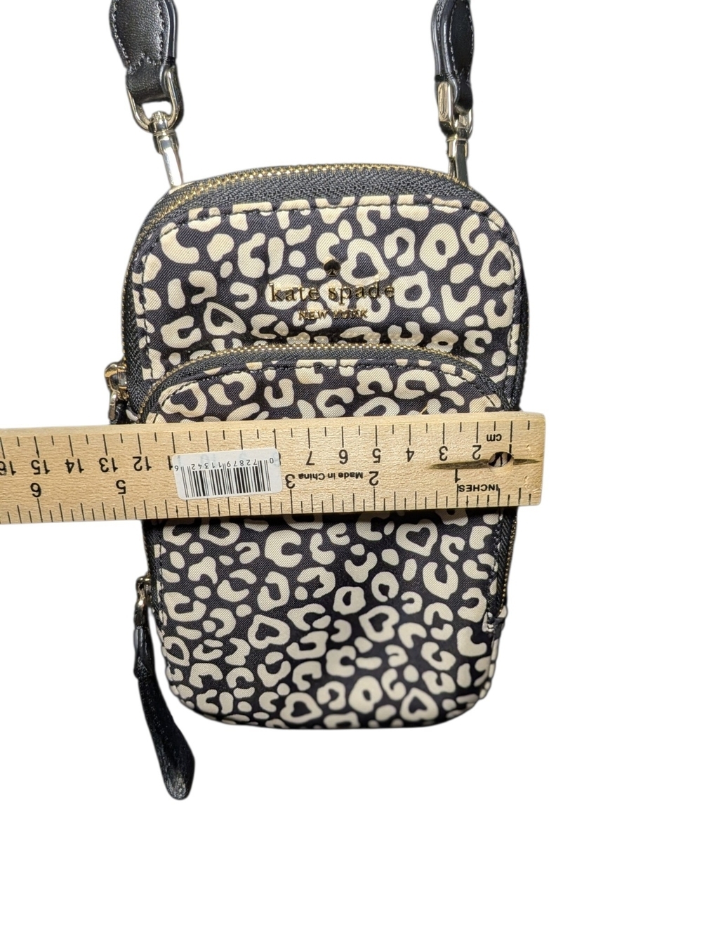 kate spade Leopard-Print 3-Piece Tote, Crossbody & Wristlet - Black & Cream - Picture 15 of 16